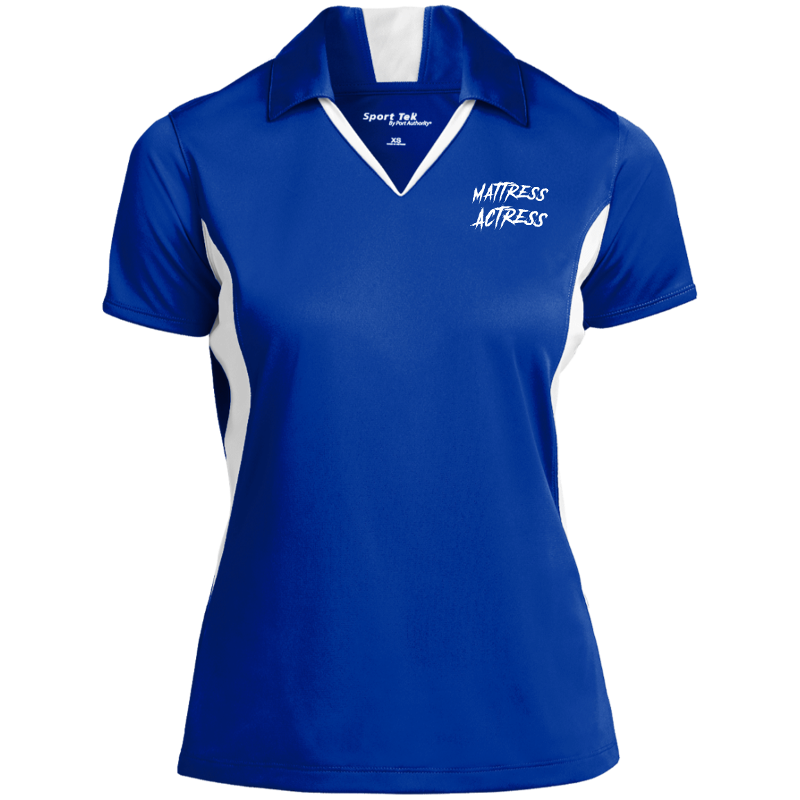 "Mattress Actress" Ladies' Colorblock Performance Polo