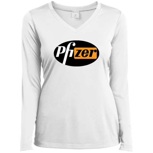 "PHfizer" Ladies’ Long Sleeve V-Neck Tee