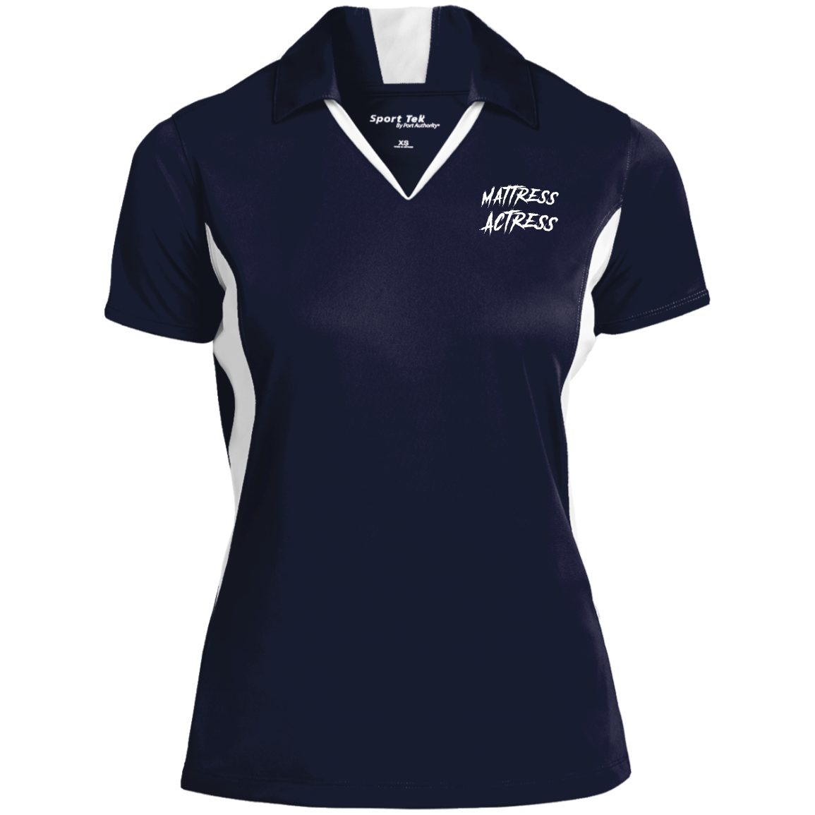 "Mattress Actress" Ladies' Colorblock Performance Polo