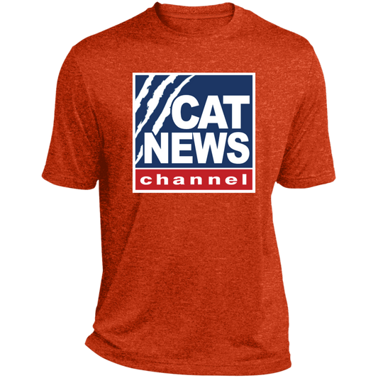 "Cat News" Heather Performance Tee