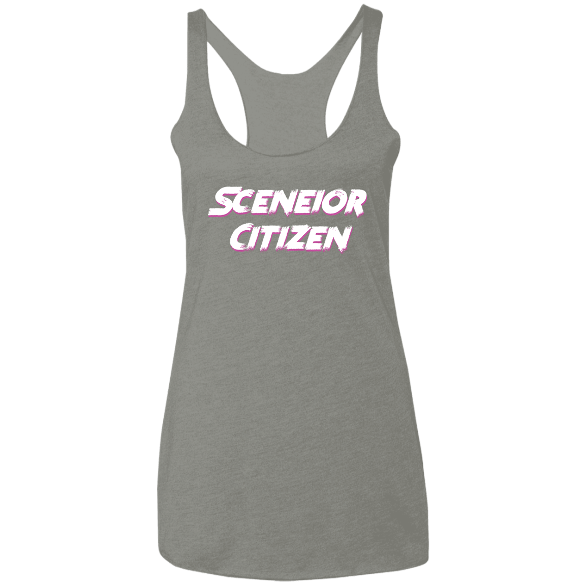 "Sceneior Citizen" Ladies' Triblend Racerback Tank