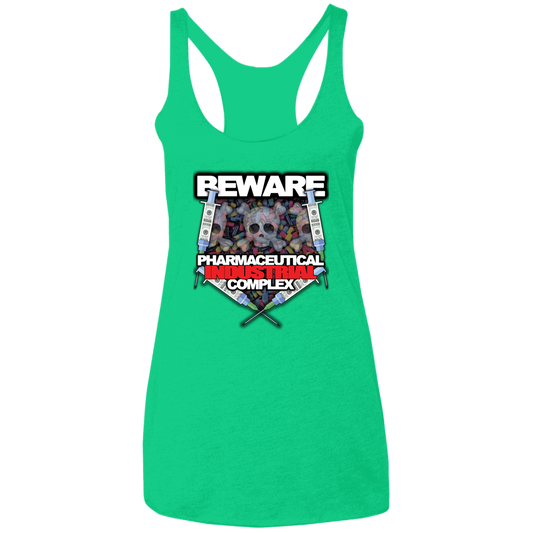 "Pharma Beware" Ladies' Triblend Racerback Tank